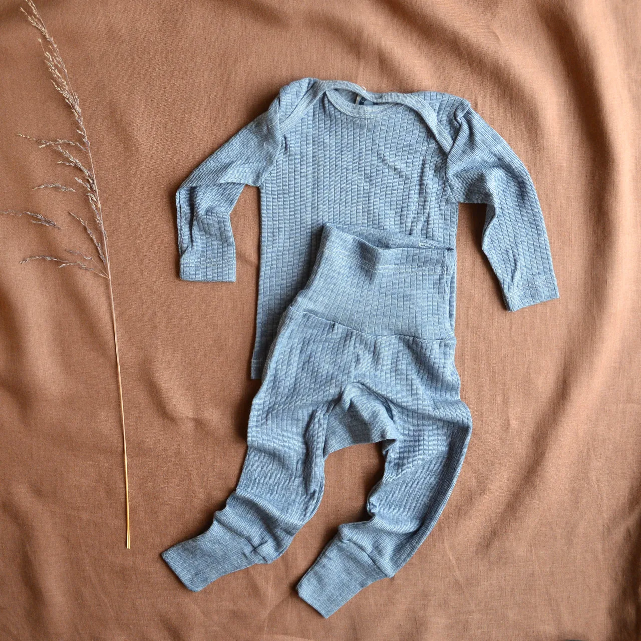 Baby Top Long Sleeve - Organic Cotton/Merino/Silk (0-3y)