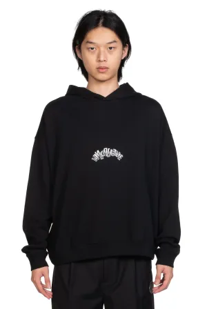 Black Layered Logo Hoodie