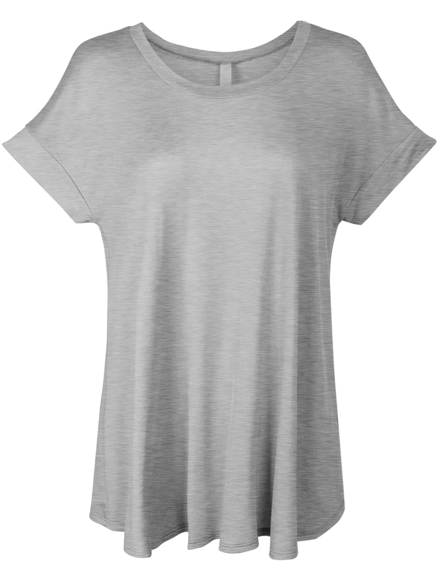 [Clearance] KOGMO Womens Boat Neck Short Sleeve Flowy Top T-shirts