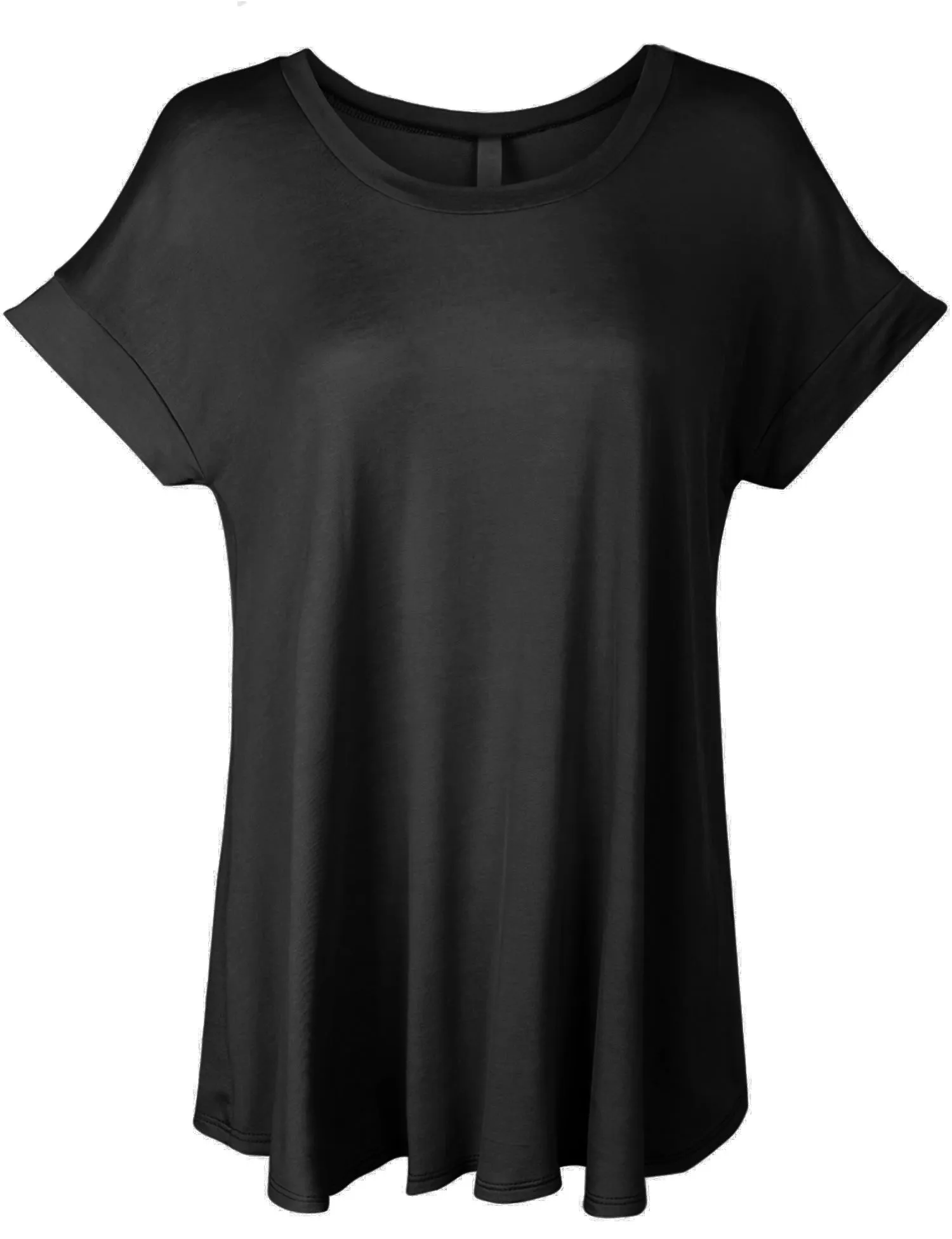 [Clearance] KOGMO Womens Boat Neck Short Sleeve Flowy Top T-shirts