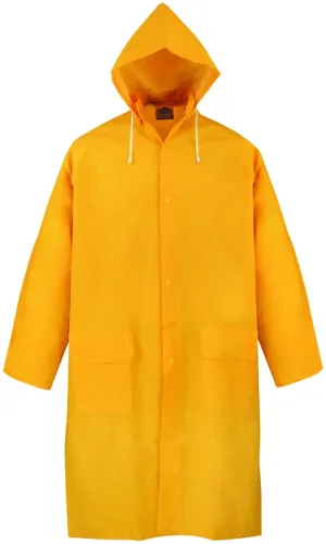 Diamondback PY800XXXL Raincoat, 3XL, Polyester/PVC, Yellow, Comfortable Corduroy Collar, Double Fly Snap Closure, Knee :EA: QUANTITY: 1