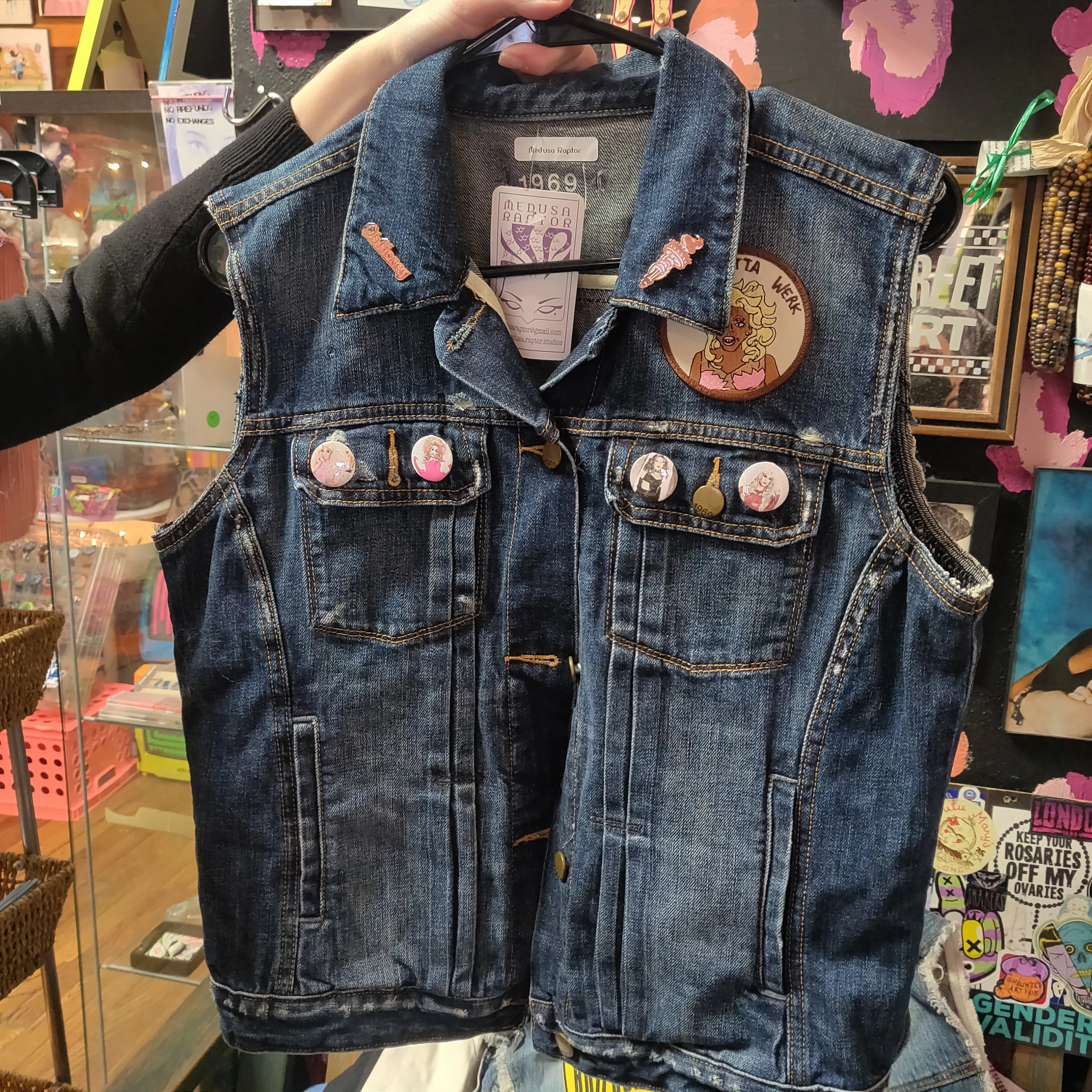 Drag Flag Customized Denim VEST