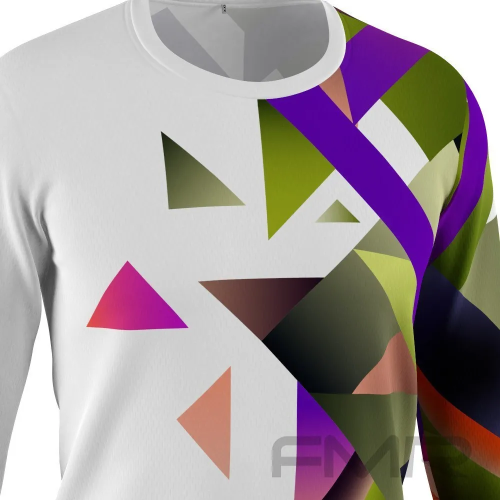 FMR Men's Geometry Technical Long Sleeve Running Shirt