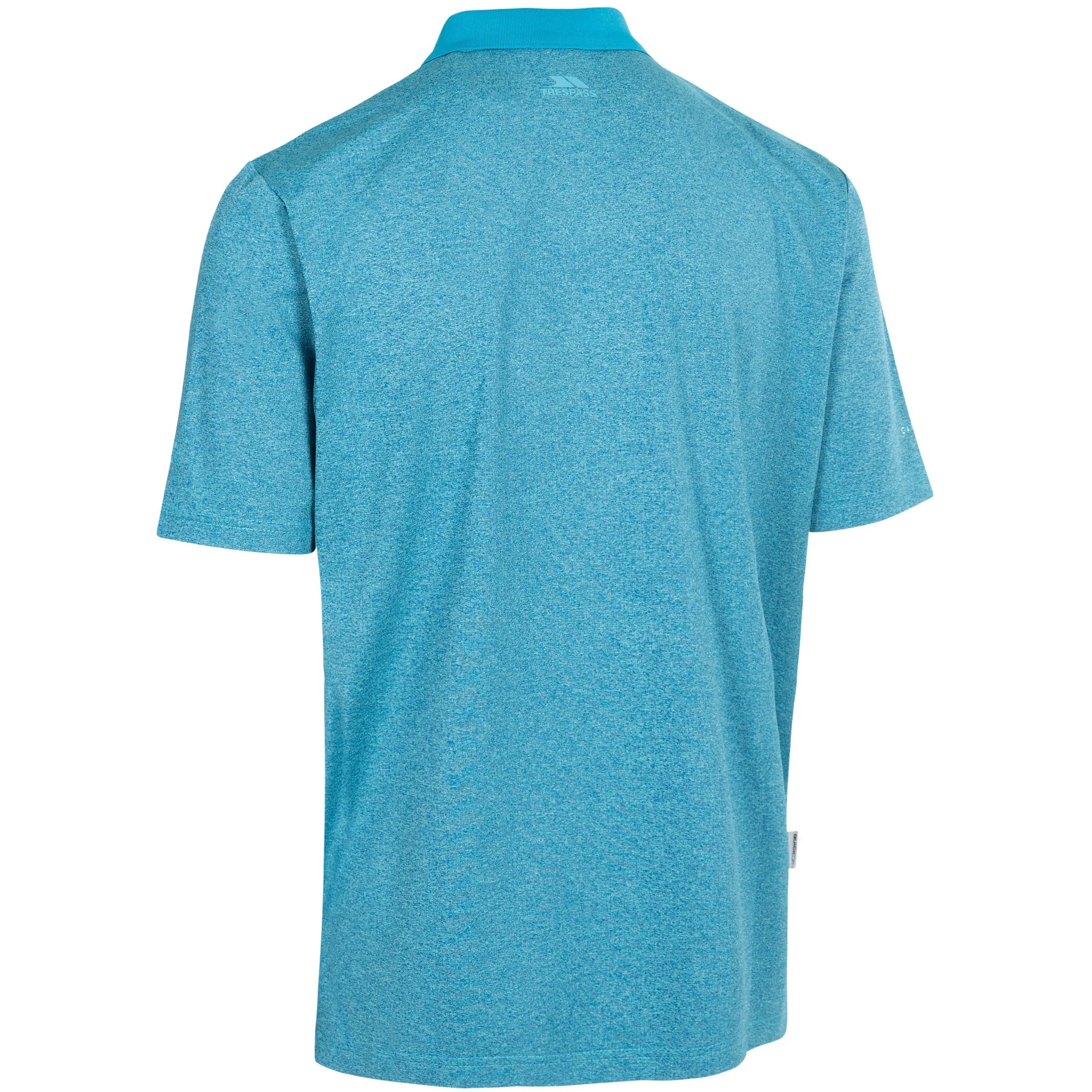 Gedding Men's Quick Dry Polo Shirt in Pond Blue Marl