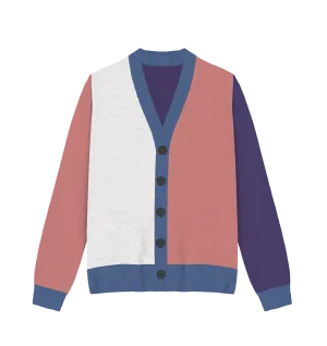 Genderfluid Colorblock Knit Cardigan