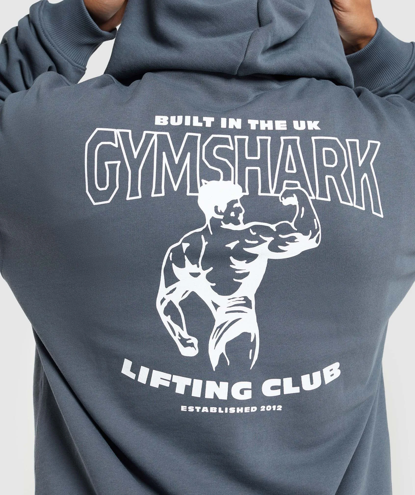 Gymshark Built in the UK Hoodie - Titanium Blue