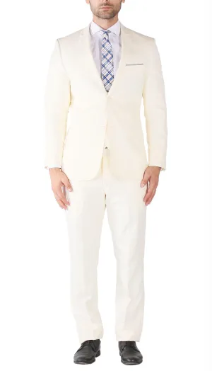 Hart 3pc Slim Fit Winter White Suit