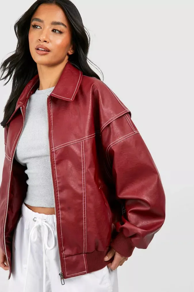 Jeanny |  Iconic Red Leather Jacket