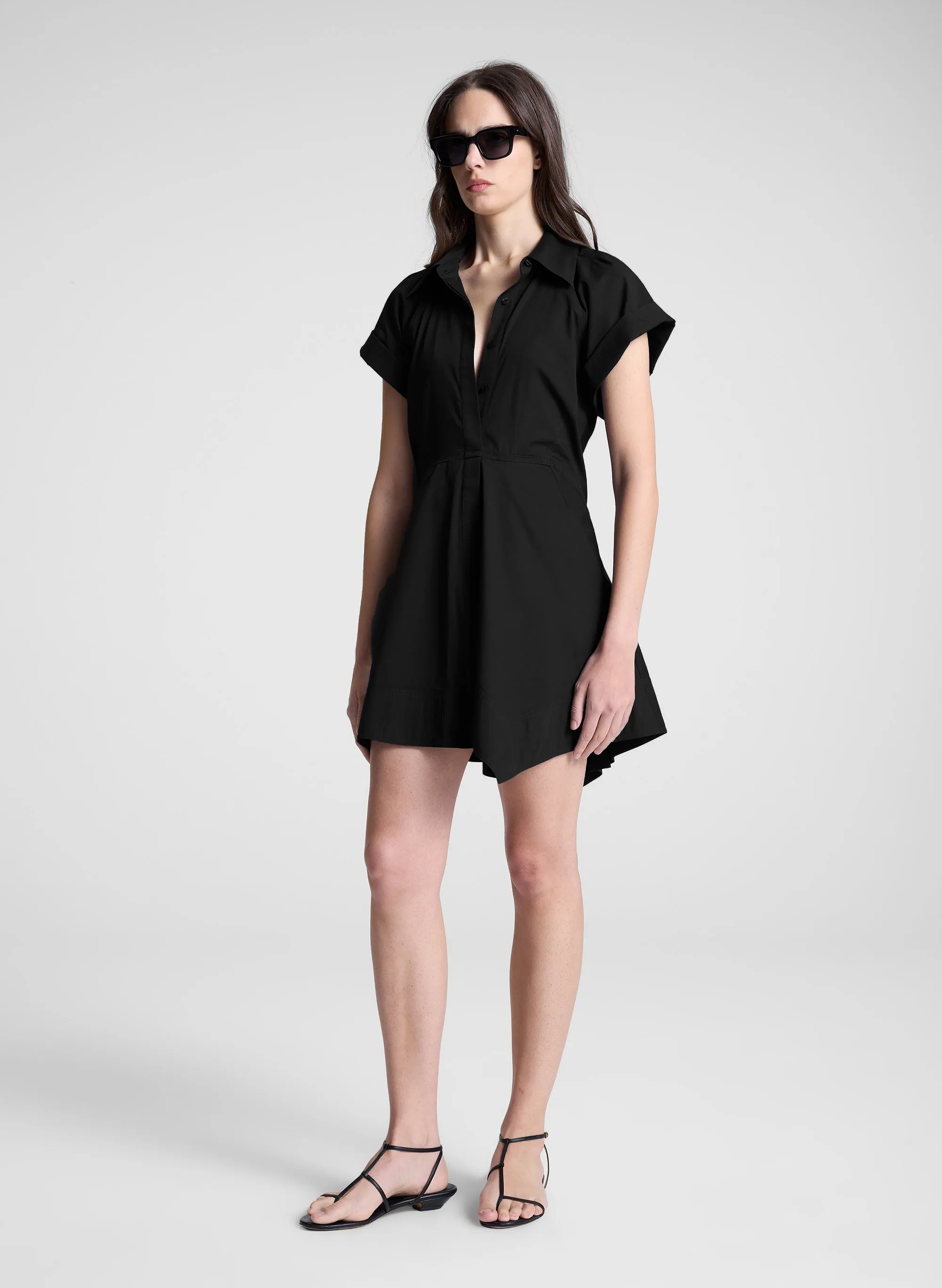 Julie Cotton Mini Shirtdress