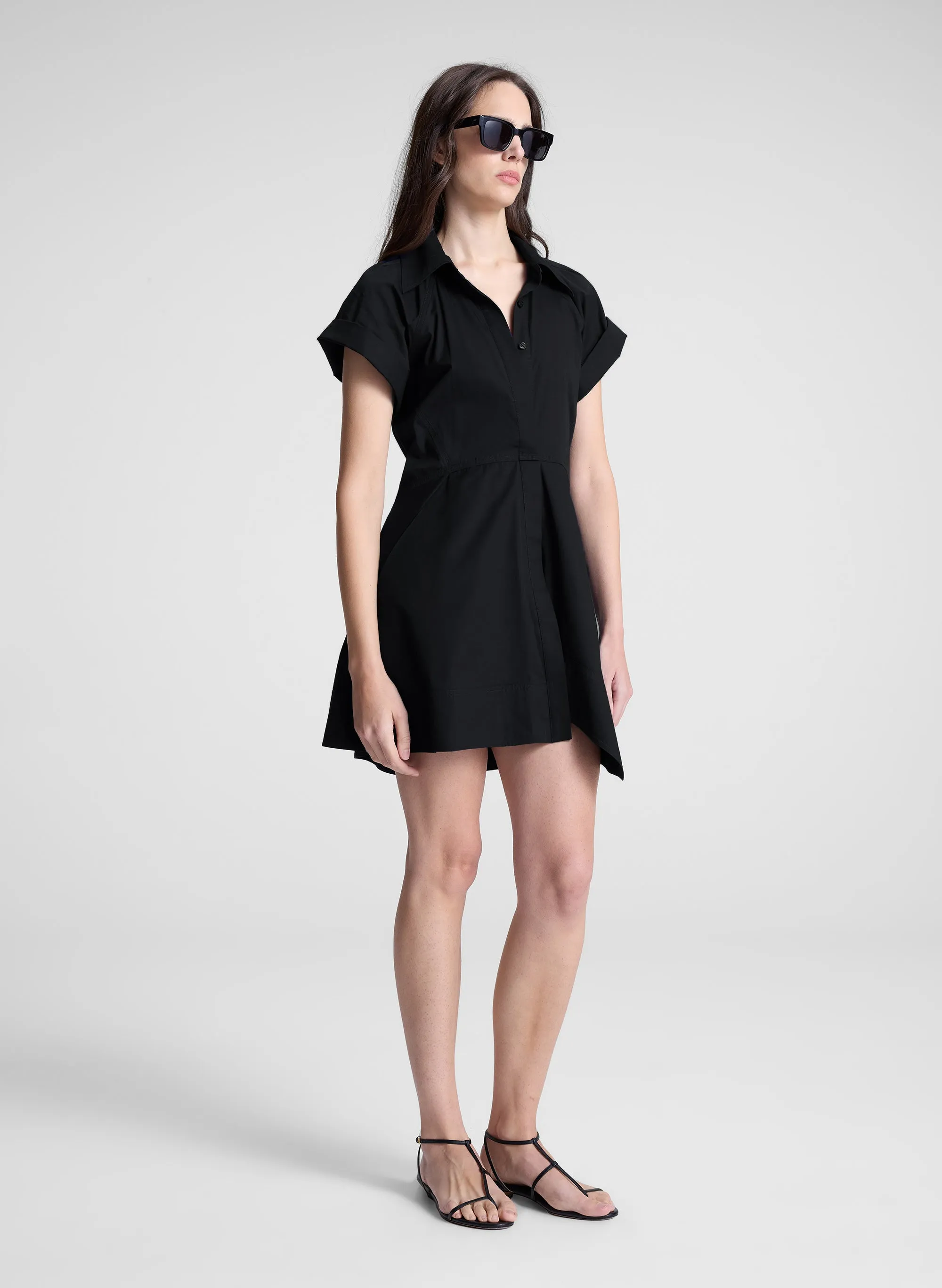 Julie Cotton Mini Shirtdress