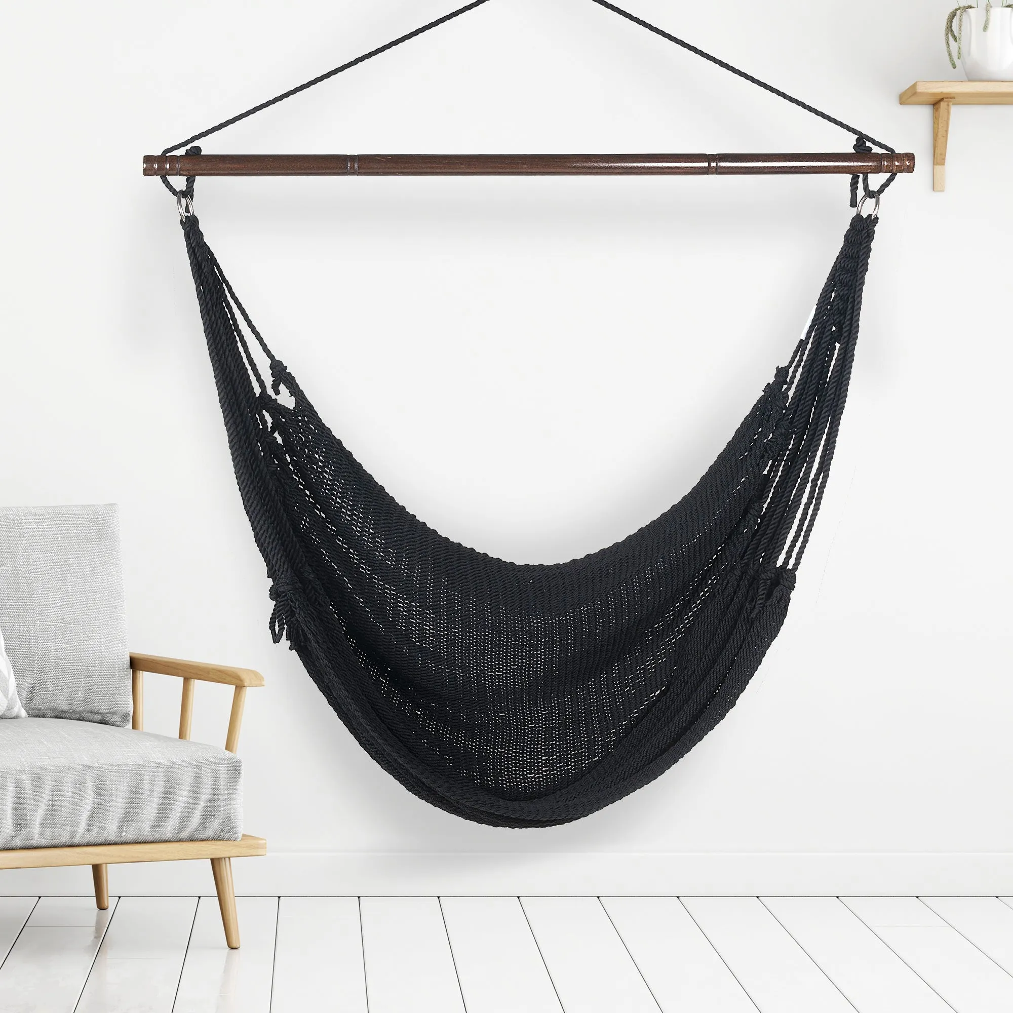 Jumbo Caribbean Hammock Chair - Black