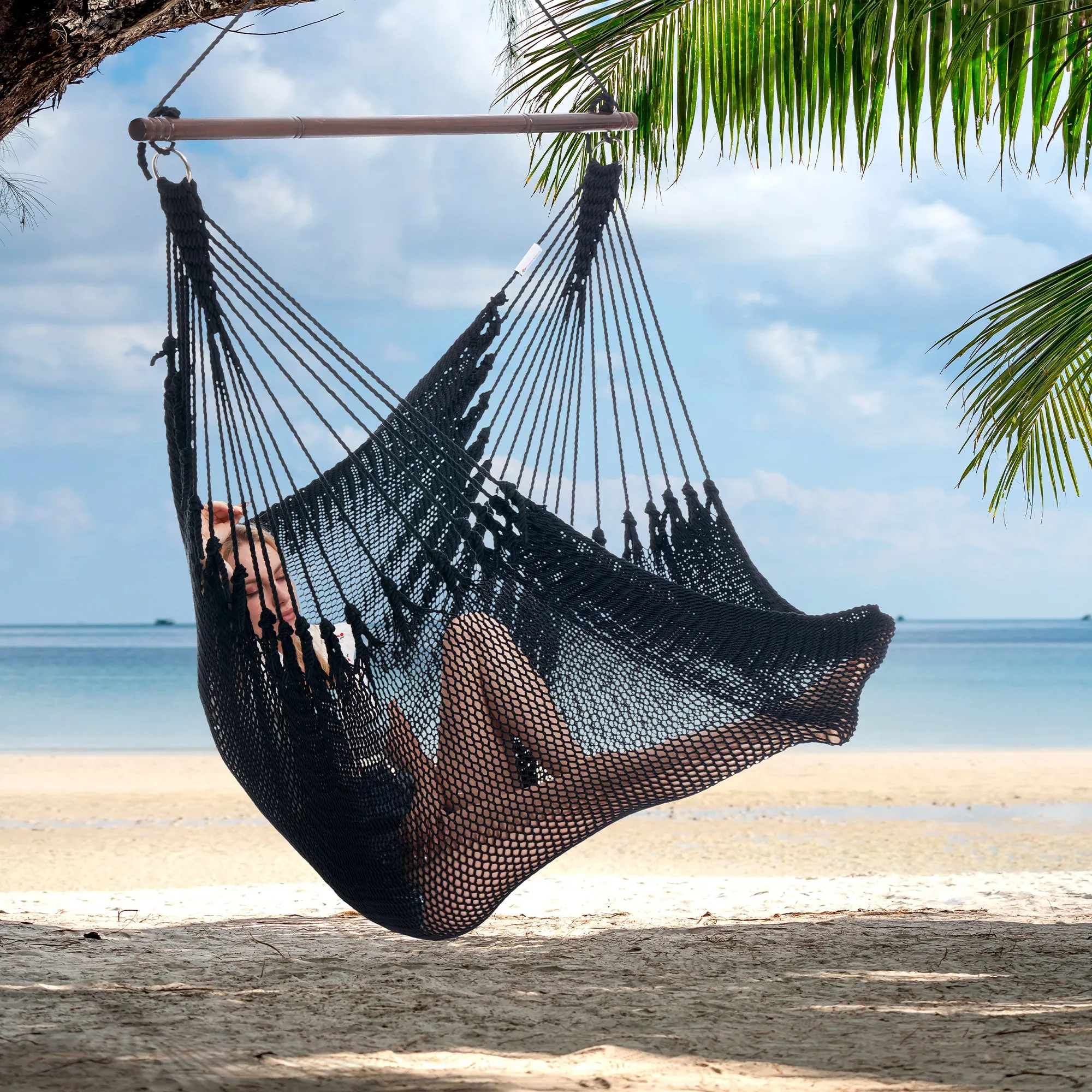 Jumbo Caribbean Hammock Chair - Black