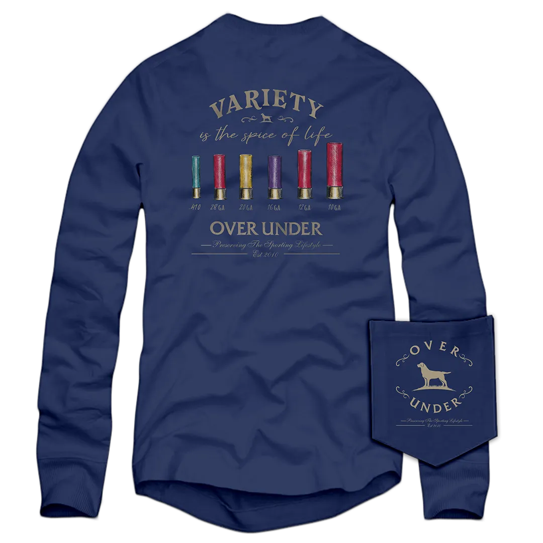 L/S Variety is the Spice of Life T-Shirt Navy