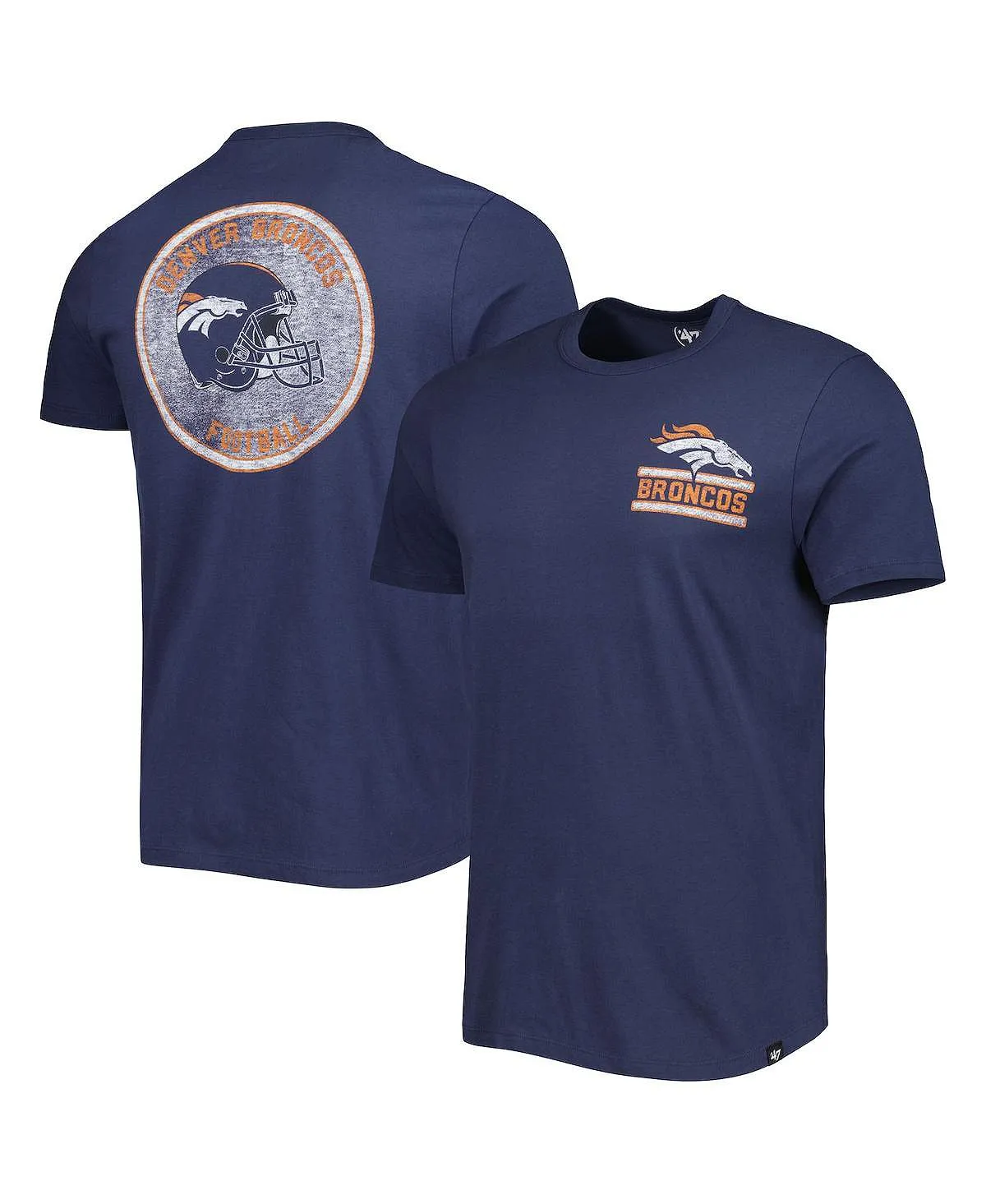 Men's Denver Broncos Open Field Franklin '47 Brand Navy T-Shirt