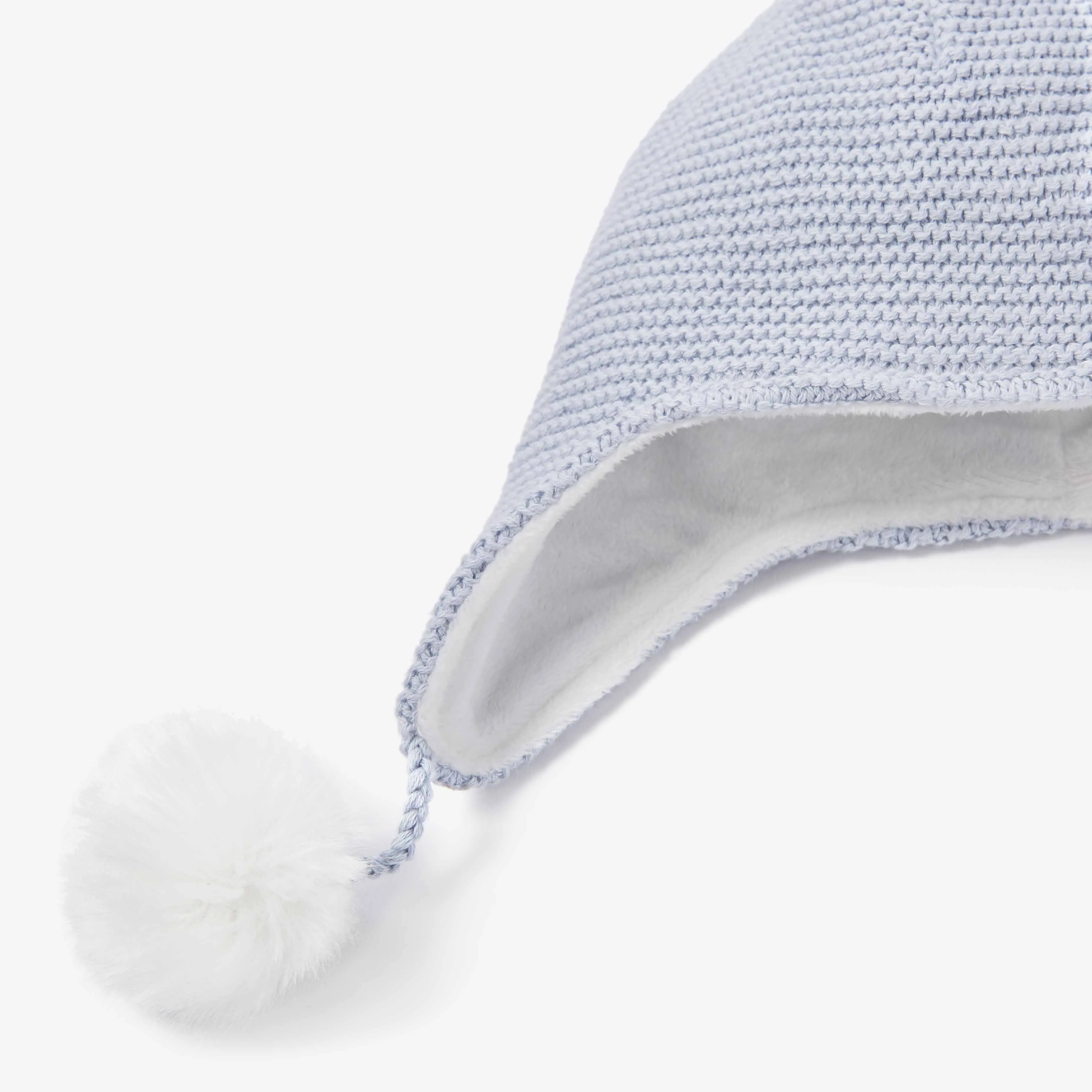 Sofia & Finn Halogen Blue Aviator Pom Pom Baby Hat