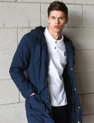 Spellman Borg Lined Parka Jacket in Midnight Blue  - Tokyo Laundry