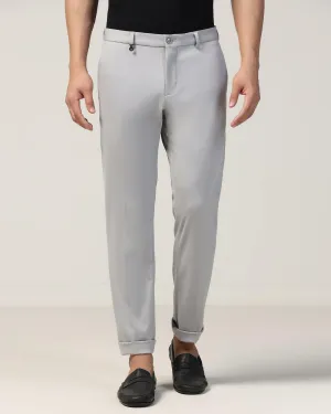 Super Slim Phoenix Formal Light Grey Solid Trouser - Oak