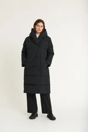 Tenna Shawl Collar Coat - Black