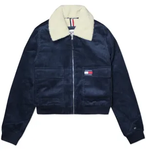 Tommy Jeans Women's Corduroy Sherpa Collar Bomber Jacket