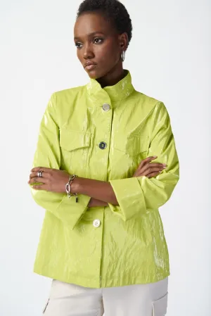 Water-Resistant Novelty Boxy Jacket Style 241925 | Key Lime